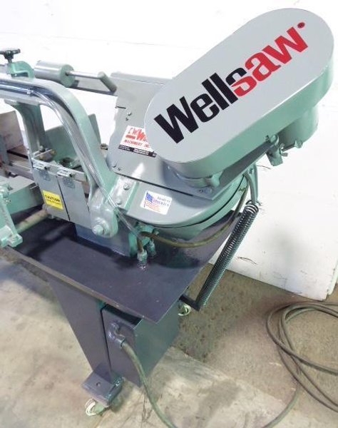10" x 16" Wellsaw Horizontal Band Saw 1016, 50-275 FPM, 1" Blade, Coolant, 1.5 HP, Reconditioned