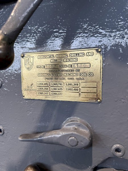 4&quot; GIDDINGS &amp; LEWIS 340-T HORIZONTAL BORING MILL. STOCK # 0668225