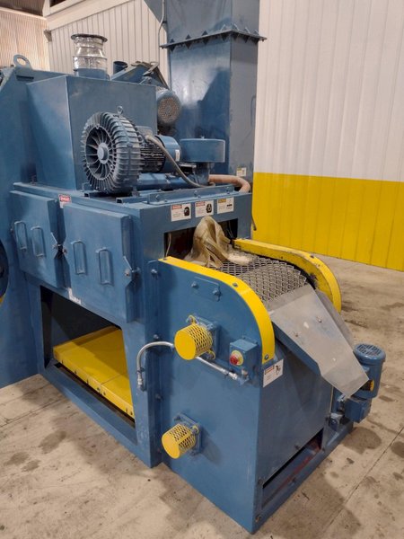 4 WHEEL X 18" VIKING MODEL #MP1809P CHAIN MESH BELT DE-FLASHING / SHOT BLAST MACHINE: STOCK #21636