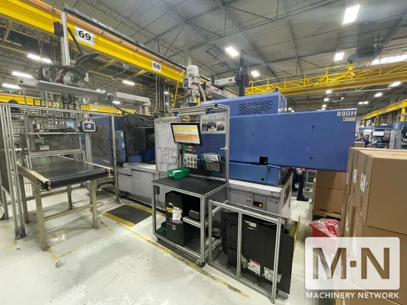 385 TON 23.2 OZ JSW MODEL J385ELII ELECTRIC INJECTION MOLDING MACHINE MFG 2005