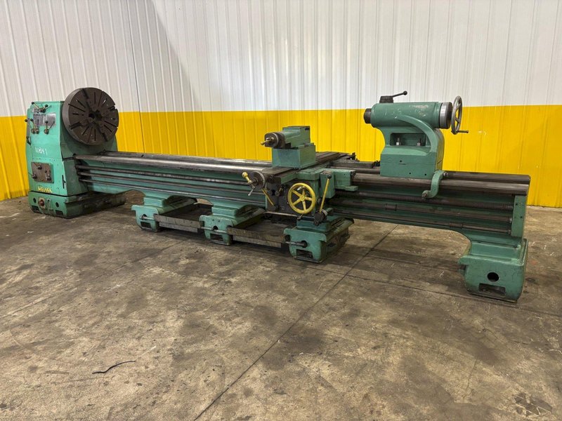 36"/48" X 156" MEUSER MODEL M4L GAP BED ENGINE LATHE 3" HOLE: STOCK #11841
