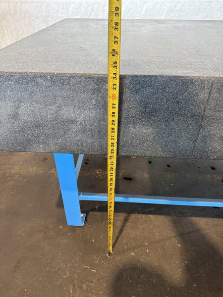 96&quot; x 48&quot; X 10&quot; GRANITE SURFACE PLATE W/ STAND. STOCK # 0881025.