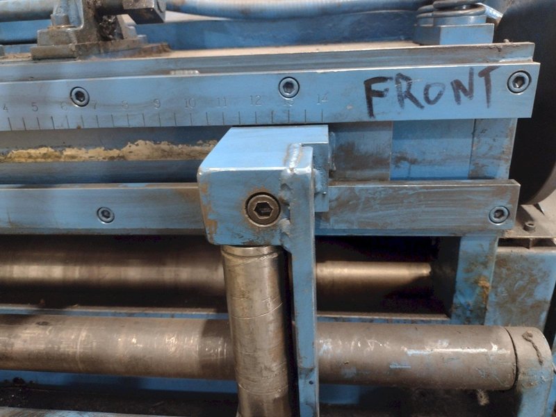 24" COOPER WEYMOUTH 7 ROLL MOTORIZED POWERED COIL STRIP STRAIGHTENER: STOCK #23702