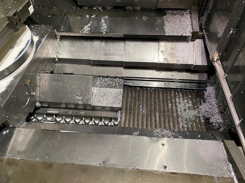 OKUMA MB8000H CNC HMC, 2017, equipped with OSP P300M CNC Ctrl., 12 pallets, 12,000 RPM, and robust automation features including 12 pallet cell configuration, shower coolant and Renishaw tool breakage detection and Renishaw Part Probe, 50 HP, New 2017