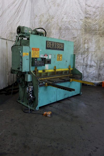 6' X 1/4' BERTSCH HYDRAULIC POWER SQUARING SHEAR: STOCK #73109