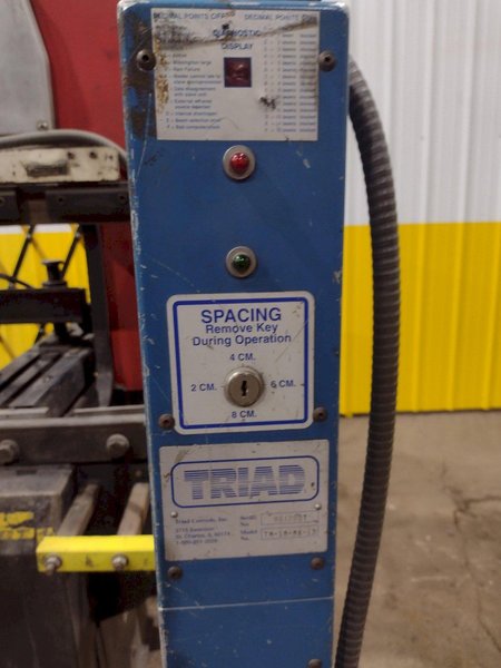 50 TON x 6' AMADA MODEL #RG50 HYDRAULIC PRESS BRAKE NC9-EX CONTROL, 1987: STOCK #19273