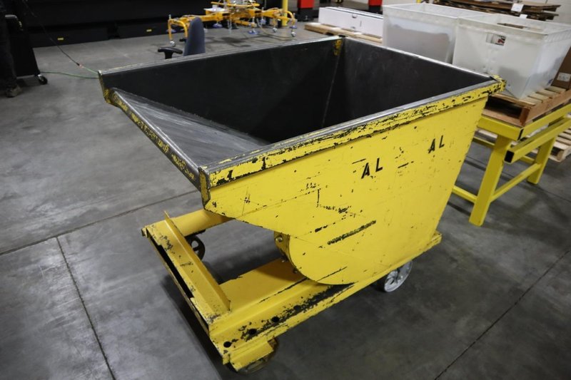 Scrap Hopper, Portable, Dumping Mechanism, Fork Slots- Auction Item
