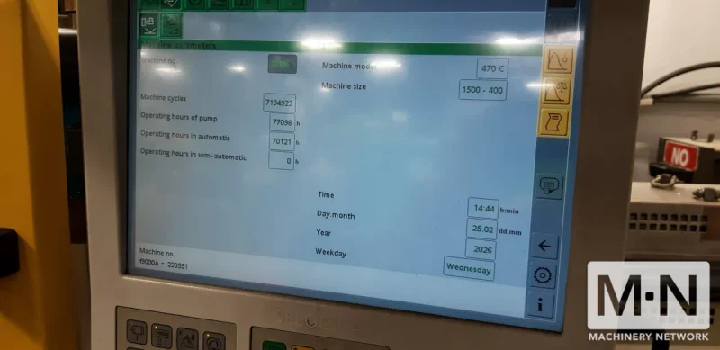 165 TON 6.5 OZ ARBURG MODEL 470C-1500-400 INJECTION MOLDING MACHINE MFG 2013