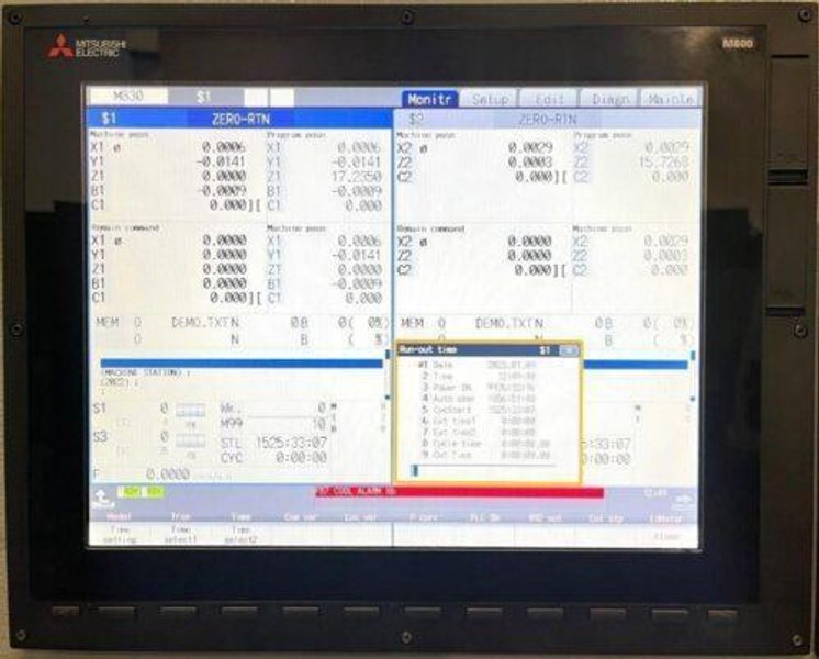 Accuway UZ-2000T2Y CNC Lathe – Y Axis Twin Spindle Twin Turret