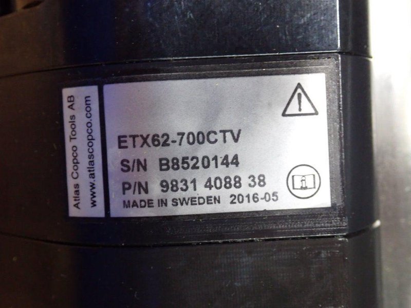 ATLAS COPCO ELECTRIC TORQUE NUTRUNNER  -  ETX62-700CTV