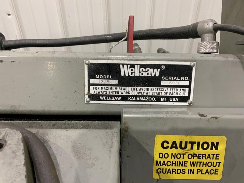 13" X 16" WELLSAW MODEL 1316S MITERING HEAD HORIZONTAL BANDSAW: STOCK #80998