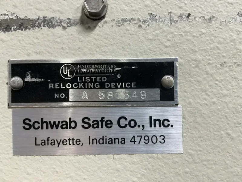 Schwab Safe Co/wright Line 16” X 32” X 55” Id Safe - A 581549