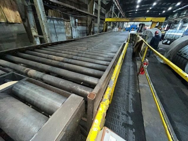 15,000# Pro Eco Conveyor, Banding Table, Coil ID Grab Stock# 4052