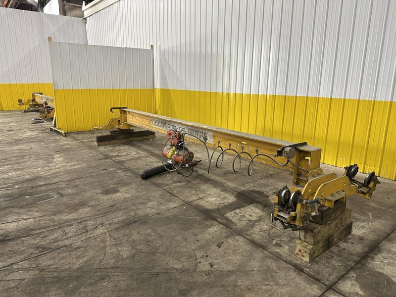 3 TON X 20' CLEVELAND TRAMRAIL UNDERSLUNG BRIDGE &amp; 3-TON CM LODESTAR HOIST: STOCK #23054
