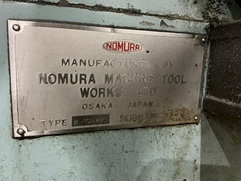 4" NOMURA MODEL #B-100WP TABLE TYPE HORIZONTAL BORING MILL 50 TAPER 96" TRAVEL: YOBRO #25193