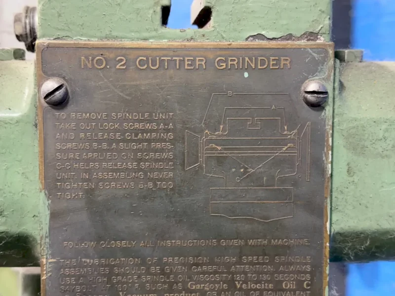 CINCINNATI 5” X 36” CUTTER GRINDER  -  NO. 2