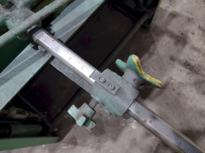 3' X 16 GAUGE PEXTO MODEL #137K PNEUMATIC POWERED SHEAR WITH BACK GAUGE: STOCK #21790