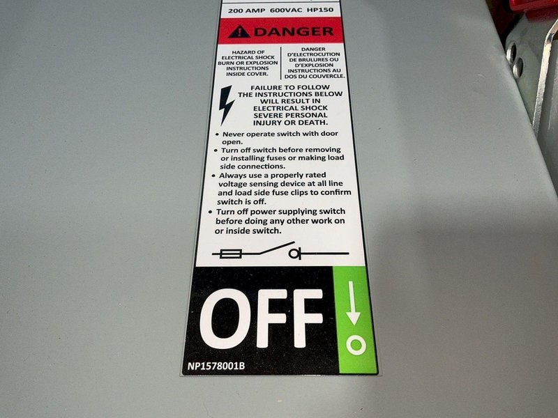 GENERAL ELECTRIC SAFETY SWITCH  -  TH3364R