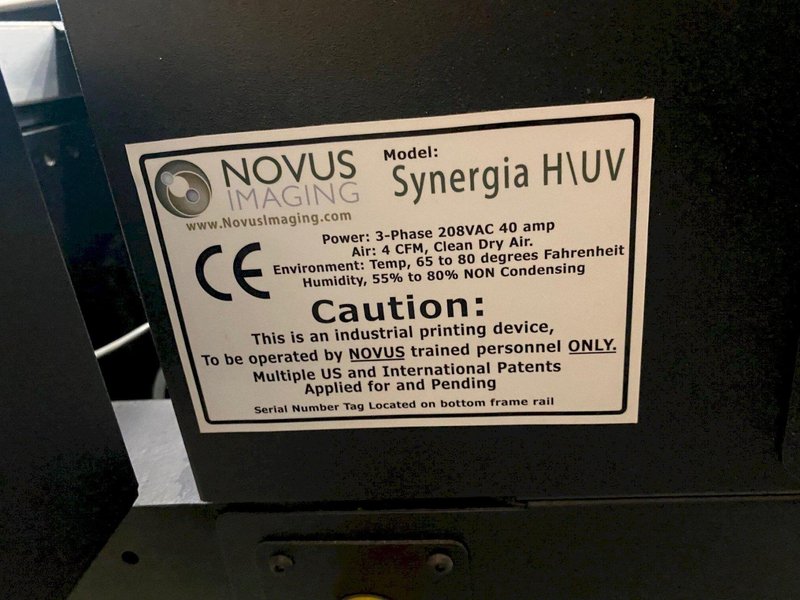126&quot; NOVUS IMAGING SYNERGIA H/UV WIDE FORMAT PRINTER. STOCK # 0951822