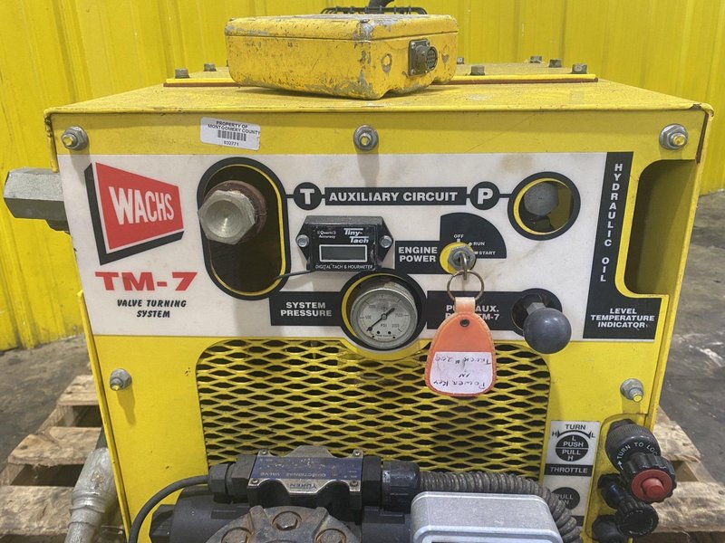 6"-60" WACHS MODEL #TM-7 PORTABLE / TRUCK-MOUNTED HYDRAULIC VALVE TURNER &amp; KOHLER GENERATOR: STOCK #18772