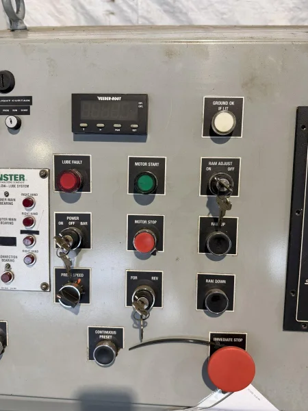 150 TON MINSTER E2-150-42-30 HEVI-STAMPER STRAIGHT SIDE PRESS: YOBRO #23911