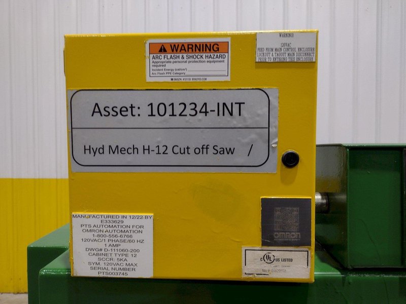 12&quot; X 12&quot; HYD-MECH MODEL #H-12A FULL AUTOMATIC FEED HORIZONTAL BANDSAW: STOCK #22130