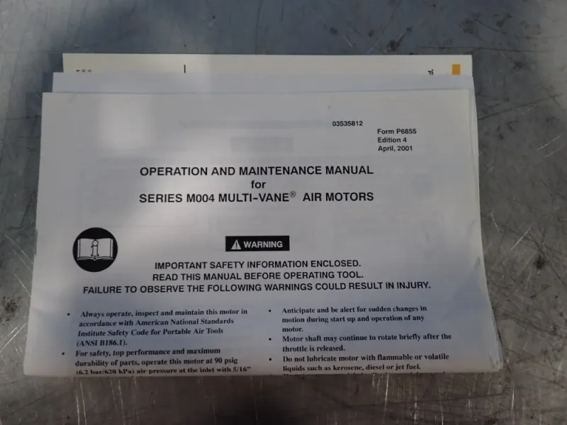 INGERSOLL RAND 95 RPM MULTI-VANE AIR MOTOR  -  M004RHR167AB3