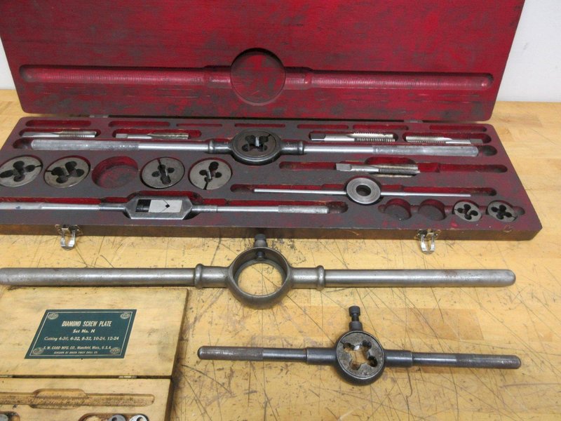 Tap and Die Sets with Assorted Handles in Cases- Auction Item