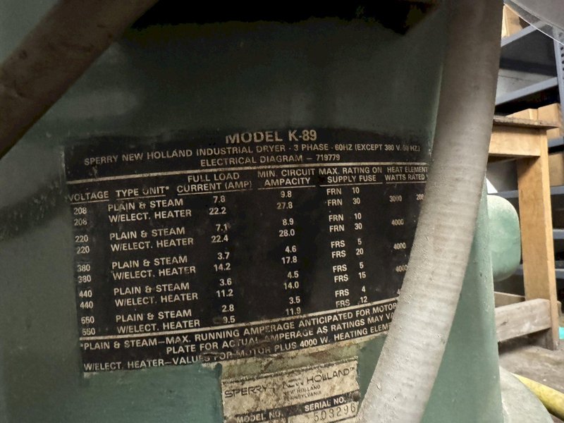 SPERRY NEW HOLLAND MODEL #K-89 CHIP SEPERATOR: YOBRO #23833