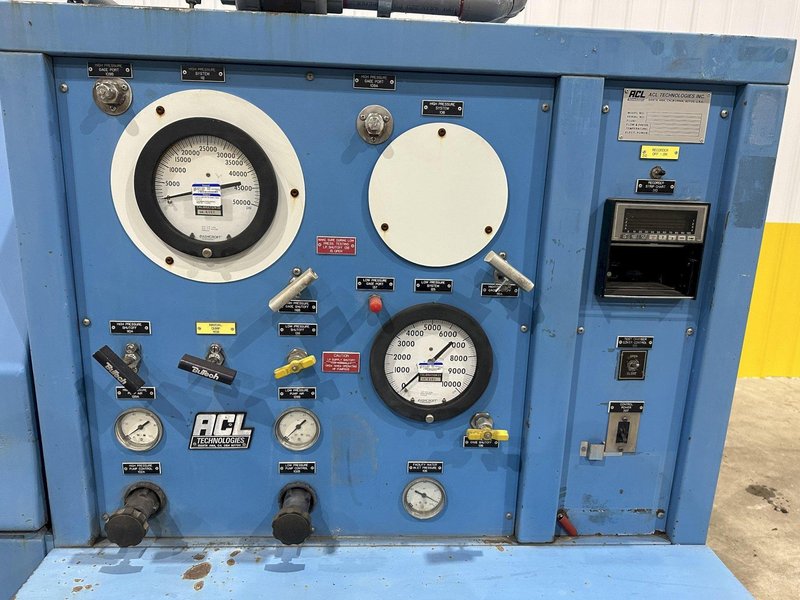 40,000 PSI ACL TECHNOLOGIES (AEROSPACE) MODEL #9882-0034 PRESSURE &amp; FLOW TEST BENCH MACHINE: STOCK #19827