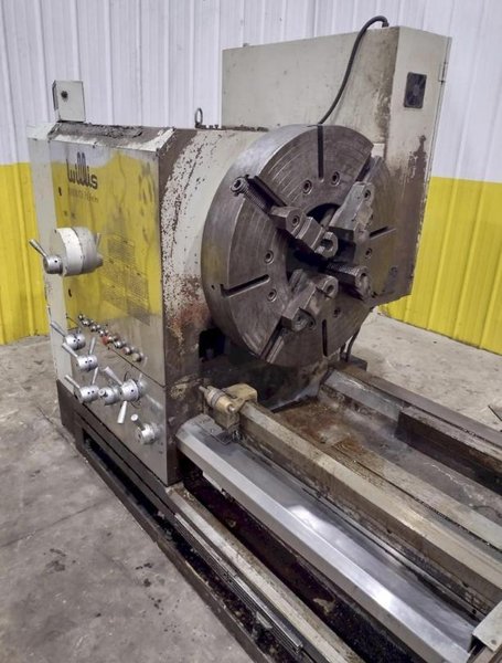 35" X 120" WILLIS PK35 HOLLOW SPINDLE ENGINE LATHE 10" HOLE. STOCK # 0547226