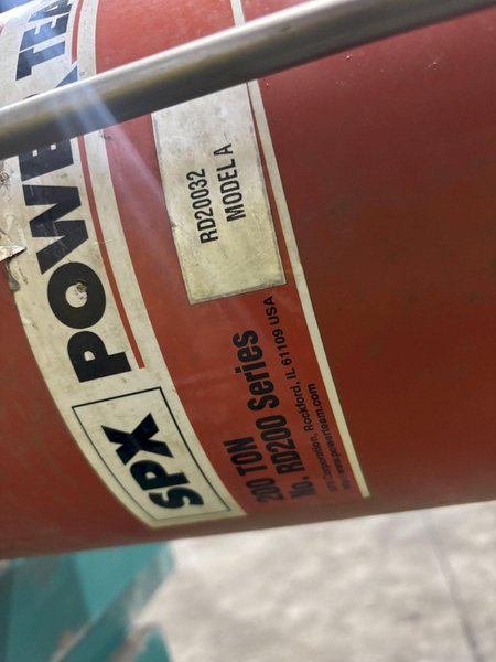 200 TON SPX / AMETEK MODEL #RD200 HYDRAULIC PRESS WITH HOUSING &amp; POWER INVERSION: STOCK 22640