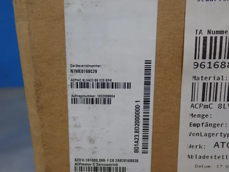 B&amp;R INDUSTRIAL AUTOMATION SERVO MOTOR  -  8D1A23.BD2000000-1