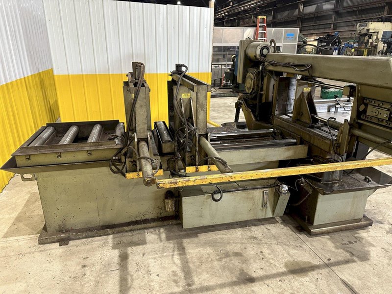 18" X 27" HYDMECH MODEL #S-25A AUTOMATIC HORIZONTAL MITER SAW WITH NESTING &amp; PLC100 CONTROL: STOCK #21001