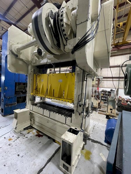 500 ton Bliss SC2-500-108-54 Used Straight Side Mechanical Metal Stamping "Link Drive" Press, Year New 1989, Rebuild is Complete and Ready To Ship!