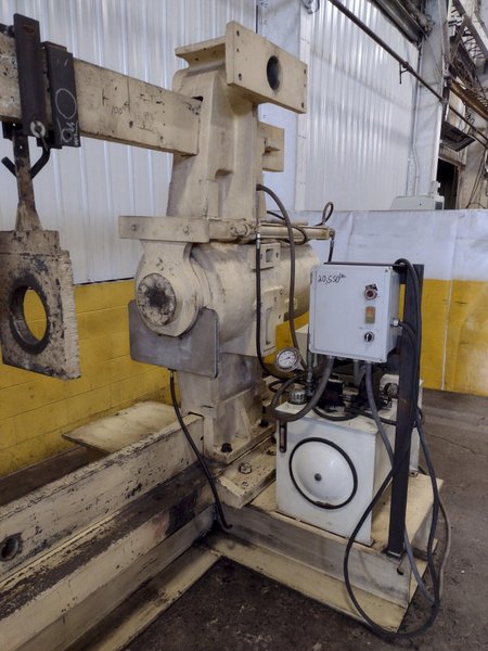 300 TON X 10' NILES HORIZONTAL HYDRAULIC WHEEL PRESS: STOCK #18539