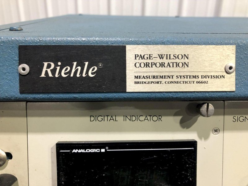 60,000 LBS RIEHLE MODEL #60-HD SERIES UNIVERSAL HYDRAULIC TESTER: STOCK #16726