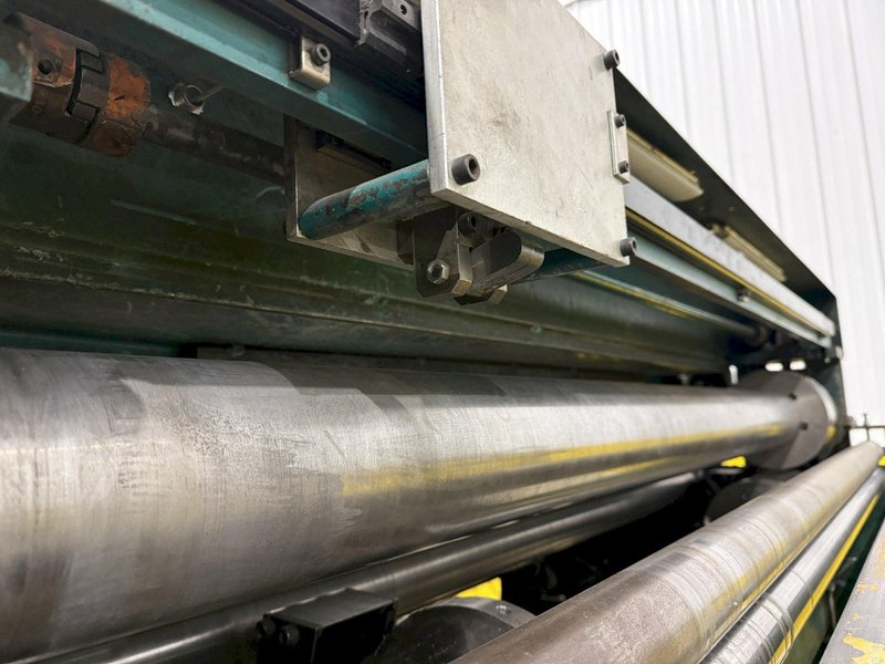 60" x 16 GAUGE IOWA MODEL #GAF60-6 COIL SLEAR (SLITTING &amp; CUT-TO-LENGTH) LINE, WITH UNCOILERS &amp; SIDE PUNCHING / NOTCHING: YOBRO #24552