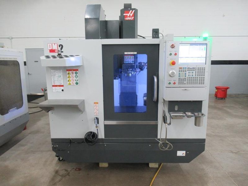 Haas DM-2 CNC Vertical Machining Center, NextGen Control, Brushless 4th &amp; 5th Axis Drives, Haas HRT-210, TSC, Probing, 18 ATC