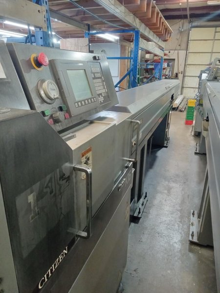 Citizen K16 CNC Swiss Lathe, 2007 – Bar Feeder, Live Tooling, Sub Spindle