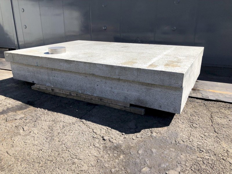 96&quot; X 144&quot; X 24&quot; THICK SALT AND PEPPER TWO LEDGE GRANITE SURFACE PLATE: STOCK #17082