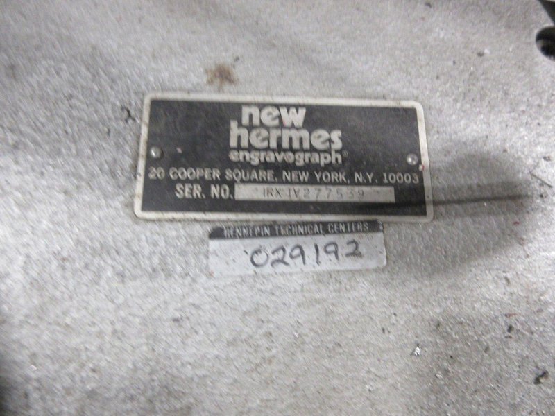 New Hermes Engravograph Machine with Letter/Number Stencils and Engraving Tools- Auction Item