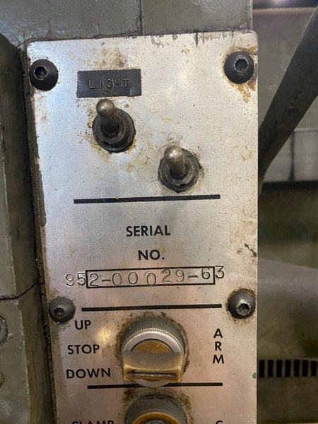 5&#039; X 11&quot; CINCINNATI BICKFORD CHIPMASTER RADIAL ARM DRILL. STOCK # 0418421