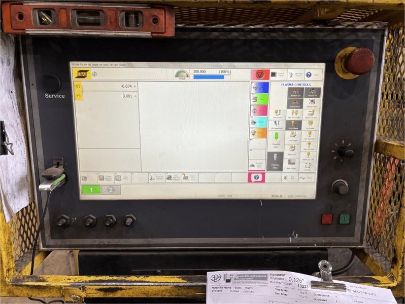 10’x40′ Esab Vision Plasma Table – ESAB ESP-300, Esab Vision T5c2  Control