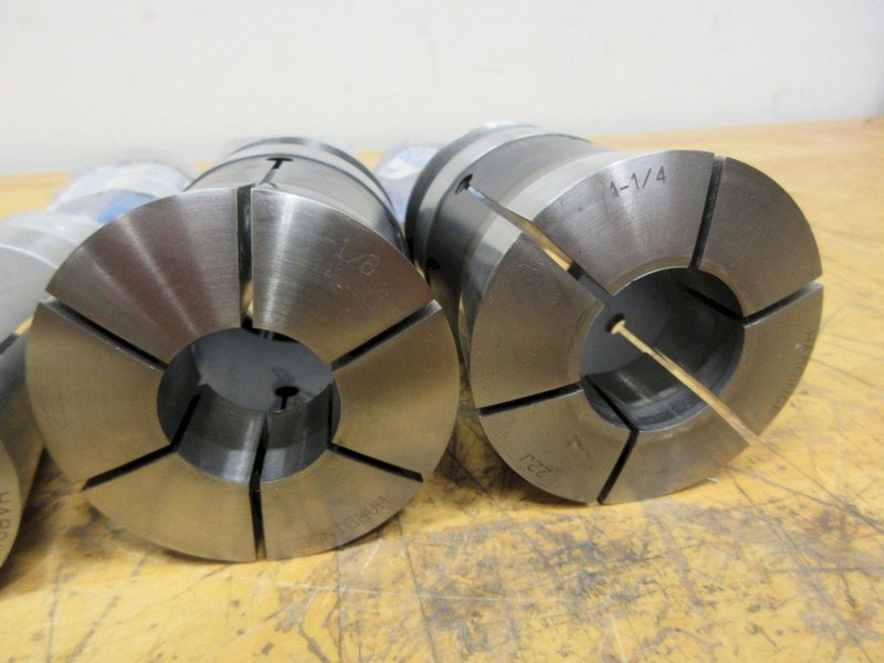 Hardinge Collets, (13pcs) Extended Nose 5C, (2) 16C Collets, (2) 22J Collets- Auction Item