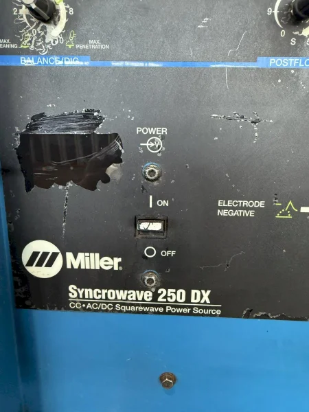 MILLER SYNCROWAVE 250DX TIG WELDER: STOCK #24044