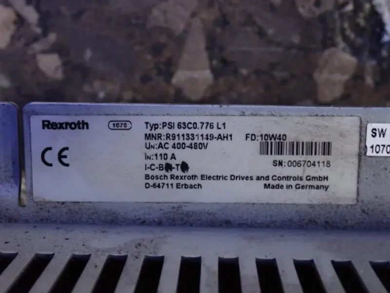 REXROTH INVERTER MODULE  -  PSI 63C0.776 L1
