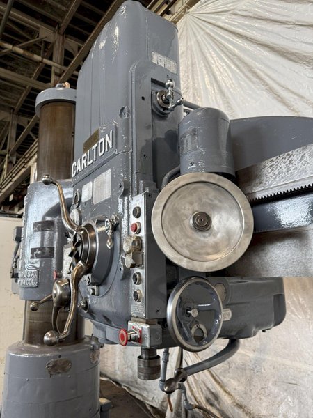 5' X 17" CARLTON 3A RADIAL ARM DRILL. STOCK # 0328226