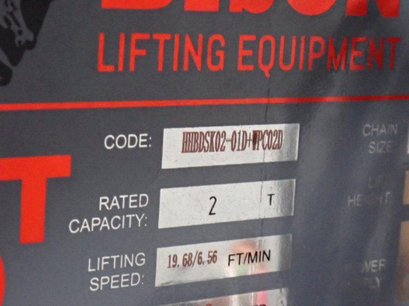 BISON LIFTING EQUIPMENT 2 TON ELECTRIC HOIST  -  HHBDSK02-01D+WPC02D