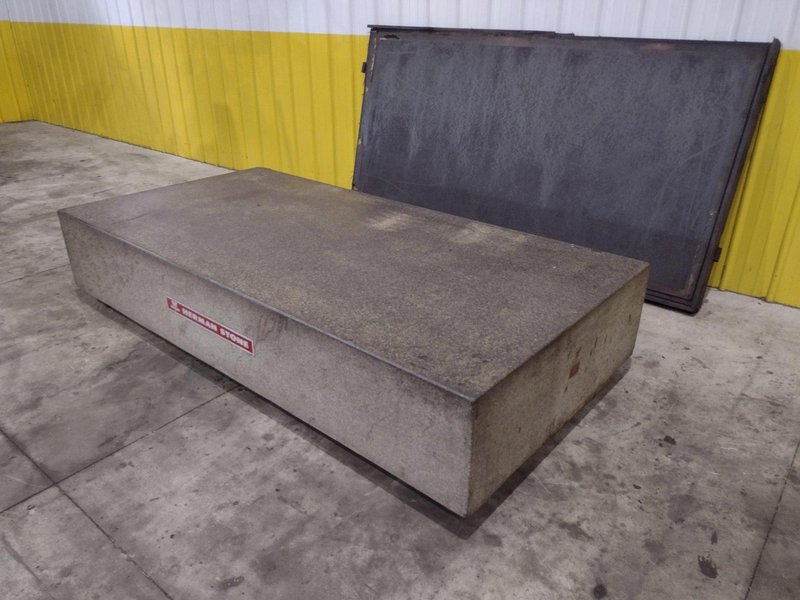 96" X 48" X 16" HERMAN GRANITE SURFACE PLATE W/ STAND: STOCK #23472